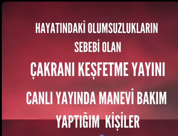 Çakra yayınındaki danışan yorumları başlıklı sabitlenmiş TikTok videosu görseli