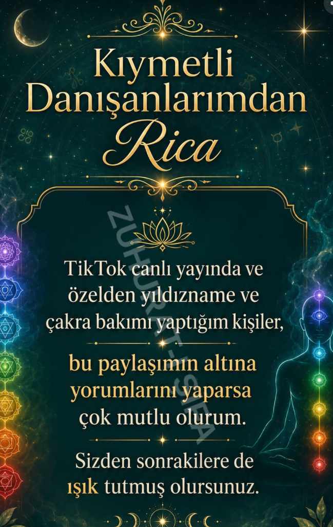 Yıldızname ve çakra deneyimleri başlıklı sabitlenmiş TikTok videosu görseli