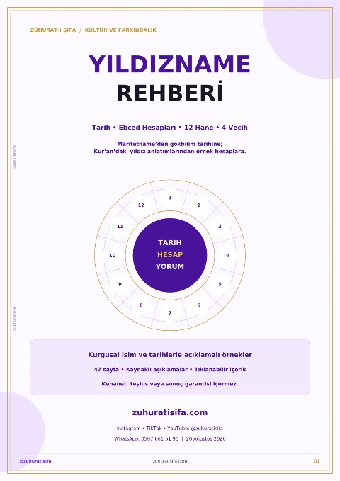 Yıldızname Rehberi: Tarih, Ebced Hesapları, 12 Hane ve 4 Vecih kapak